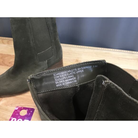 Blondo Waterproof Trendy Ankle Booties Women's 5.5 Black Square Toe Side Zipper - Picture 7 of 7